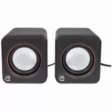 Bocinas Manhattan 2600, 2.0 Canales, Potencia 3 W, Alámbrico, Conector Usb, Color Negro, (piezas Unicas)