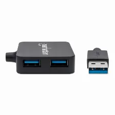Hub Manhattan Usb 3.0 De Supervelocidad, 4x Usb A, 5000 Mbit/s, Sin Fuente,(162296)
