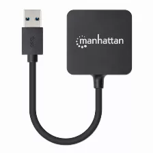 Hub Manhattan Usb 3.0 De Supervelocidad, 4x Usb A, 5000 Mbit/s, Sin Fuente,(162296)