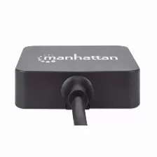 Hub Manhattan Usb 3.0 De Supervelocidad, 4x Usb A, 5000 Mbit/s, Sin Fuente,(162296)