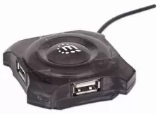 Hub Manhattan Usb 3.0 De Supervelocidad, 4x Usb A, 5000 Mbit/s, Sin Fuente,(162296)