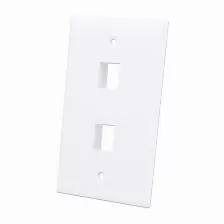 Tapa (faceplate) Intellinet Para Caja De Pared De 2 Ventanas, Blanca