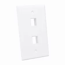 Tapa (faceplate) Intellinet Para Caja De Pared De 2 Ventanas, Blanca