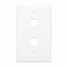 Tapa (faceplate) Intellinet Para Caja De Pared De 2 Ventanas, Blanca