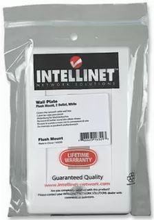 Tapa (faceplate) Intellinet Para Caja De Pared De 2 Ventanas, Blanca