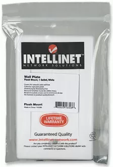 Tapa (faceplate) Intellinet Para Caja De Pared De 2 Ventanas, Blanca