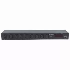 Sistema De Alimentacion Intellinet 8 Salidas Ac, Conector Acoplador C20, 50 - 60 Hz, Máxima Corriente 20 A, Color Negro