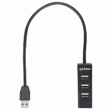 Hub Manhattan 163828, 3 Puertos 2.0, 1 Puerto 3.0, (163828)