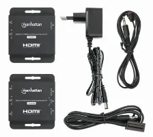 Kit Extensor Manhattan, Hdmi Sobre Ethernet 4k 30hz, Transmisor Y Receptor Av, 3840x2160, 3hdmi, Hasta 70m