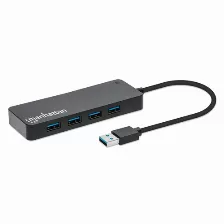 Hub Manhattan Hub Usb Con 7 Puertos Usb-a 3.2 Interfaz Usb 3.2gen 1 (3.1gen1) Type-a, 7 Usb A3.1, 7 Puertos, Velocidad 5000 Mbit/s, Color Negro