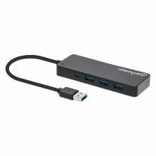 Hub Manhattan Hub Usb Con 7 Puertos Usb-a 3.2 Interfaz Usb 3.2gen 1 (3.1gen1) Type-a, 7 Usb A3.1, 7 Puertos, Velocidad 5000 Mbit/s, Color Negro