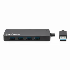 Hub Manhattan Hub Usb Con 7 Puertos Usb-a 3.2 Interfaz Usb 3.2gen 1 (3.1gen1) Type-a, 7 Usb A3.1, 7 Puertos, Velocidad 5000 Mbit/s, Color Negro