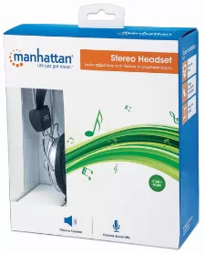 Diadema Manhattan Audifonos Acolchados Microfono Plata