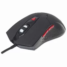 Mouse Gamer Manhattan, 6 Botones, 800/2400 Dpi,1.5m, (176071) Negro
