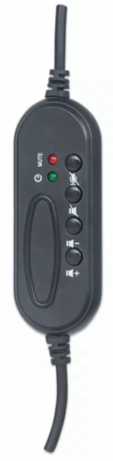 Audífonos Manhattan Audífonos Usb Para Videojuegos, Con Luces Led Diadema, Alámbrico, Usb, Negro, Azul