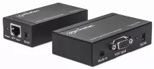Extensor Manhattan Extensor Vga Cat5/ 5e/6 Transmisor Av, 1920 X 1200, Hasta 300 M, Negro