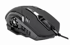 Mouse Manhattan Optico Gaming 6 Botones, Led, 3200 Dpi, Interfaz Usb Tipo A, Color Negro