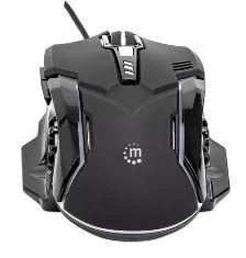Mouse Manhattan Optico Gaming 6 Botones, Led, 3200 Dpi, Interfaz Usb Tipo A, Color Negro