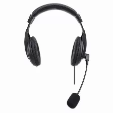 Diadema Manhattan 179843, Microfono Boom, Conectividad Alambrico, Conector Usb 3.1, Color Negro