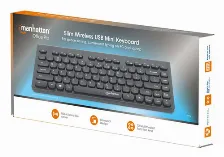 Teclado Manhattan Inalámbrico, Rf Inalámbrico, Interruptor De Membrana, Negro