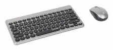 Teclado Y Mouse Optico Manhattan Inalambrico Negro & Plata Mini Combo