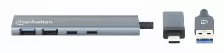 Hub/manhattan/181075/hub De 4 Puertos Usb 3.2, 2 Usb-a Y 2 Usb-c, Conector Adaptable De Usb-a A Usb-c