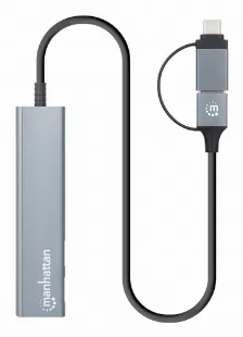 Hub/manhattan/181075/hub De 4 Puertos Usb 3.2, 2 Usb-a Y 2 Usb-c, Conector Adaptable De Usb-a A Usb-c
