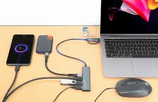 Hub/manhattan/181075/hub De 4 Puertos Usb 3.2, 2 Usb-a Y 2 Usb-c, Conector Adaptable De Usb-a A Usb-c