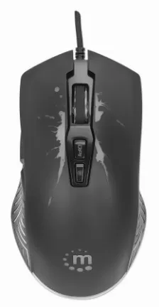 Mouse Optico Manhattan Gaming Rgb, 7 Botones, 7200 Dpi Ajustable, Interfaz Usb Tipo A, Color Negro, (190220)