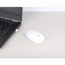 Mouse Optico Manhattan Mw3050, Inalambrico, Usb, 3 Botones, 1200 Dpi, Color Blanco