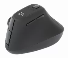 Mouse Manhattan 190336 óptico, 6 Botones, 1600 Dpi, Rf Inalámbrico, 10 M, Negro
