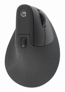 Mouse Manhattan 190336 óptico, 6 Botones, 1600 Dpi, Rf Inalámbrico, 10 M, Negro