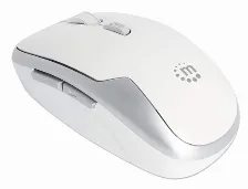 Mouse Manhattan óptico, 6 Botones, 1600 Dpi, Rf Inalámbrico, 10 M, Blanco