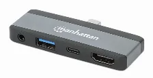 Docking Station Manhattan 190404 4k Ultra Hd, Usb 3.2 Gen 2 (3.1 Gen 2) Type-c, Hdmi 1, Usb A 0, Usb Tipo C 1