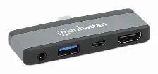 Docking Station Manhattan 190404 4k Ultra Hd, Usb 3.2 Gen 2 (3.1 Gen 2) Type-c, Hdmi 1, Usb A 0, Usb Tipo C 1