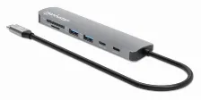 Docking Station Manhattan, 7 Puertos, Interfaz Usb-c, Hdmi, 2x Usb-a, Usb-c, Micro Sd, Sd, Pd Usb-c (100w), Gris