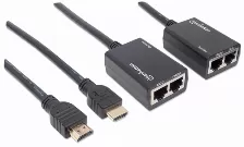 Extensor Manhattan Hdmi, Por Cable De Red Cat5e/cat6, Distancia Maxima 30 Metros, Cables Hdmi Integrados