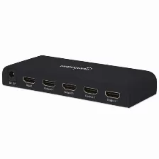Divisor De Video Splitter Manhattan Hdmi, 4 Puertos, Negro (207515)