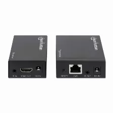 Extensor Manhattan Kit Extensor De Hdmi Sobre Ethernet Transmisor Y Receptor Av, 1920 X 1200, 2hdmi, Hasta 50 M, Negro