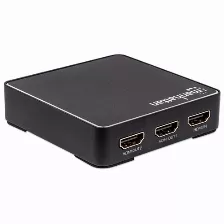 Divisor De Video Manhattan Splitter Hdmi 4k De 2 Puertos Hdmi, 2puertos, 4096 X 2160 Pixeles