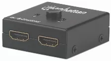 Switch Bidireccional Manhattan, Hdmi De 2 Puertos, 3x Hdmi Hembra, Negro
