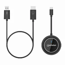 Sistema De Presentacion Manhattan Inalambrico, 1080p, Transmisor Usb-c, Receptor Hdmi, Hasta 30 Metros