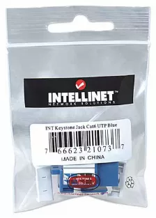 Jack Intellinet Rj45 Cat6 De Impacto (keystone) Azul