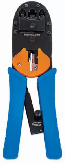 Pinza Ponchadora Intellinet Rj45/rj12/rj11 Con Pelacable, Azul