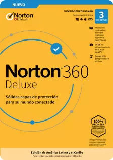 Antivirus Norton 360 Deluxe, 1 Licencia(s), 1 Año(s), Completo, Descargar