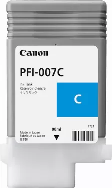 Cartucho De Tinta Canon Pfi-007c Original, Cian, 90 Ml