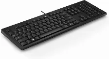 Teclado Hp Teclado 125 Con Cable Conexion Usb, Color Negro