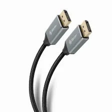Cable Displayport Steren 295-600 Displayport 2 M, Negro, Gris