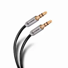 Cable De Audio Steren 297-070 3,5mm A 3,5mm, 0.9 M, Negro