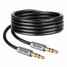 Cable De Audio Steren 297-070 3,5mm A 3,5mm, 0.9 M, Negro